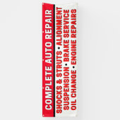 Complete Auto Reparatie Vering Remmen Motor Spandoek (Verticaal)