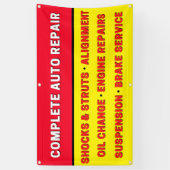 Complete Auto Reparatie Vering Remmen Motor Spandoek (Verticaal)