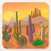 Complete cactus variëteiten, stekelige planten kartonnen onderzetters (Voorkant)
