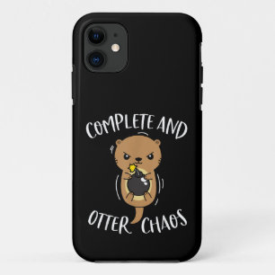 Complete en Otter Chaos Funny Cute Zee Otter Pun Case-Mate iPhone Case