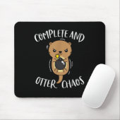 Complete en Otter Chaos Funny Cute Zee Otter Pun Muismat (Met muis)