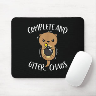 Complete en Otter Chaos Funny Cute Zee Otter Pun Muismat