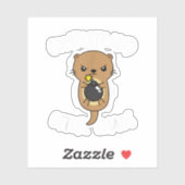Complete en Otter Chaos Funny Cute Zee Otter Pun Sticker (Vel)