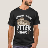 Complete en Otter Chaos Otters Pun Humor Pullover (Voorkant)