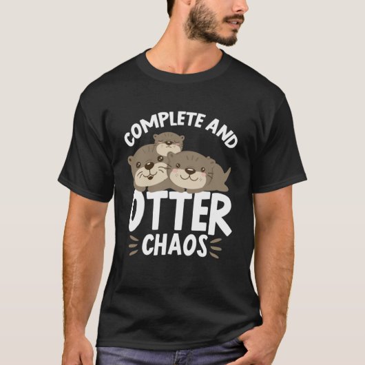Complete en Otter Chaos Otters Pun Humor Pullover (Voorkant)
