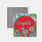 Complete  Fun Floral Moderne Inspirivity Magneet (Voorkant / Achterkant)