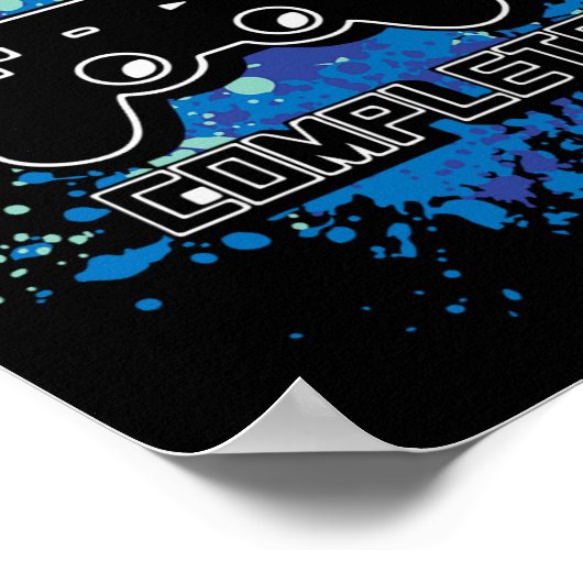 Complete gamers gamespelletjes op niveau poster (Hoek)