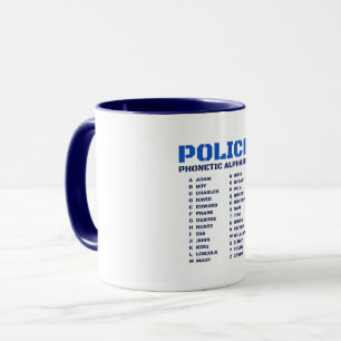 Complete Politie Fonetisch A tot Z alfabet Mok