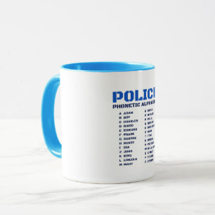Complete Politie Fonetische A tot Z Alfabet Mok
