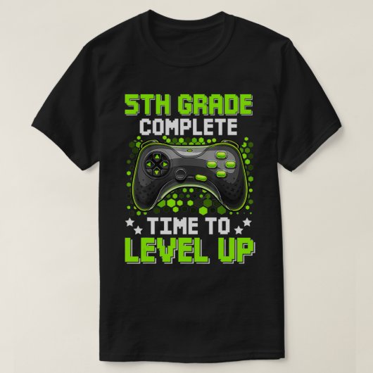 Complete tijd van de 5de graad om de gamegraduat o t-shirt (Design voorkant)