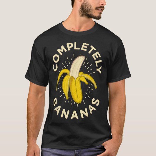 Completely Bananas Funny Fruit Design T-shirt (Voorkant)