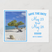 Completely Editable Save the Date Aruba Divi Tree Kaart (Voorkant)