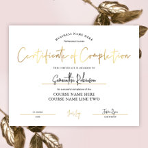 Completion Faux Gold Beauty Award