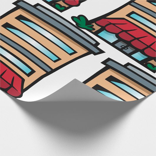 Complex bouwen cadeaupapier