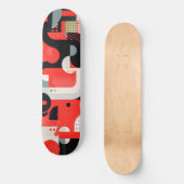Complex design met vormen en stippen persoonlijk skateboard (Voorkant)