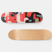 Complex design met vormen en stippen persoonlijk skateboard (Horizontaal)
