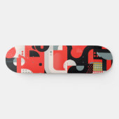 Complex design met vormen en stippen persoonlijk skateboard (Horizontaal)