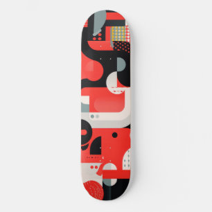 Complex design met vormen en stippen persoonlijk skateboard