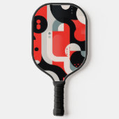 Complex design met vormen en stippen pickleball paddle (Achterkant)