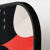 Complex design met vormen en stippen pickleball paddle (Links Detail)
