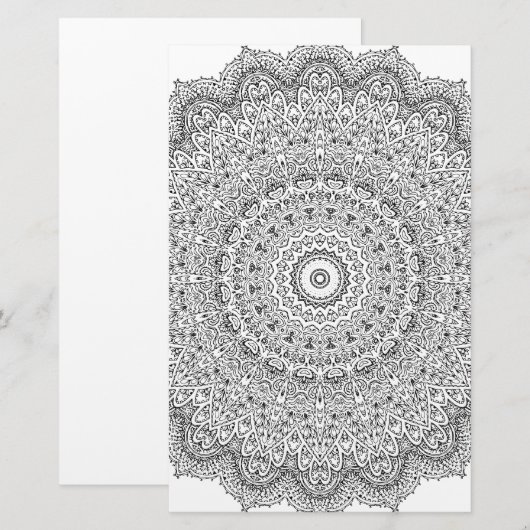Complex Mandala Pattern Briefpapier (Voorkant / Achterkant)