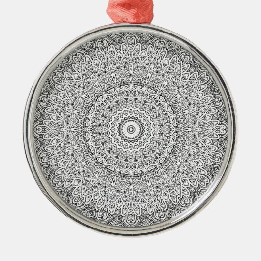 Complex Mandala Pattern Ceramic Ornament (Voorkant)