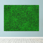 Complex netwerk - Groen op zwart Canvas Afdruk (Insitu (Houten vloer))