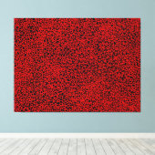 Complex netwerk - Rood op zwart Canvas Afdruk (Insitu (Houten vloer))