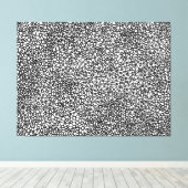 Complex netwerk - zwart en wit canvas afdruk (Insitu (Houten vloer))