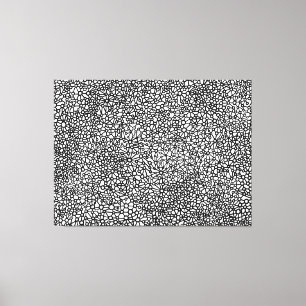 Complex Netwerk - Zwart en Wit Canvas Afdruk