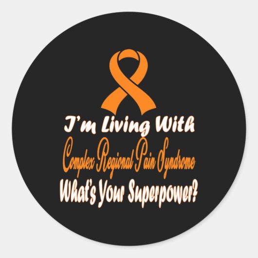Complex regionaal pijnsyndroom bewustzijn 8 ronde sticker (Voorkant)