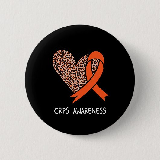 Complex regionaal pijnsyndroom CRPS bewustzijn Ora Ronde Button 5,7 Cm (Voorkant)