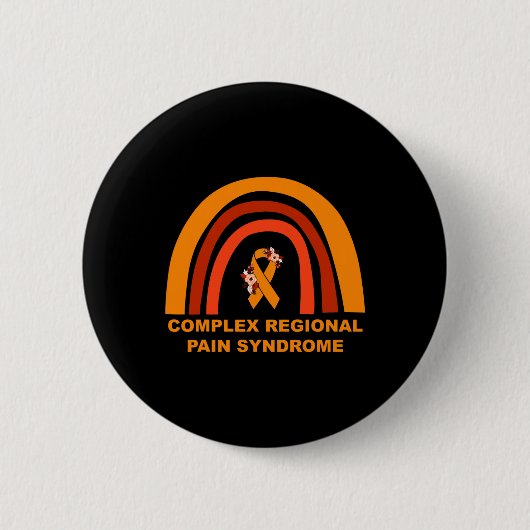 Complex Regional Pain Syndroeness CRPS Oran Ronde Button 5,7 Cm (Voorkant)