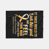 Complex Regional Pain Syndroit Awareness Crps Supp Fleece Deken (Voorkant (Horizontaal))