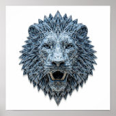 Complex Royal Symbolism: Regal Lion Head Poster (Voorkant)