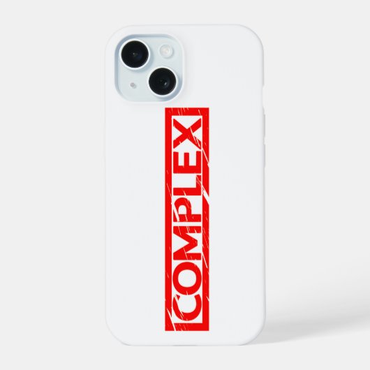 Complex stempel iPhone 15 case (Achterkant)