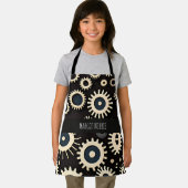 Complex tandwielen beige geometrisch patroon schort (Insitu)