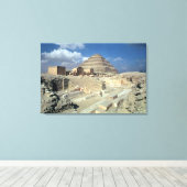 Complex van Djoser met inbegrip van de Stap pirami Canvas Afdruk (Insitu (Houten vloer))