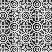 Complex zwart-wit geometrisch patroon tegeltje