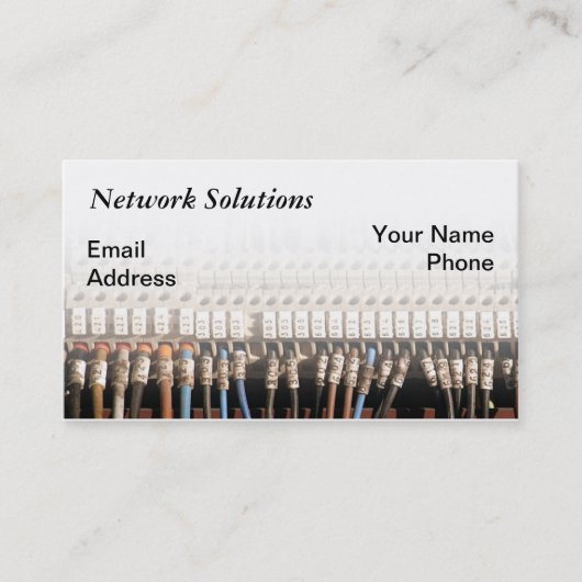 Complexe computernetwerkdraadverbinding visitekaartje (Voorkant)