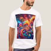 Complexe geometrische moderne kunst levendig natuu t-shirt (Voorkant)