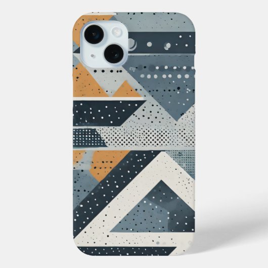Complexe geometrische vormen in grijs Case-Mate iPhone case (Achterkant)
