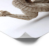 Complexe Gevouwen Origami Dragon Fine Art Poster (Hoek)