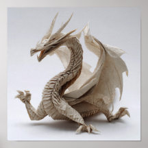 Complexe Gevouwen Origami Dragon Fine Art