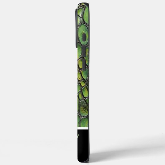 Complexe groene slangenhuidpatronen Case-Mate iPhone case (Achterkant / Links)
