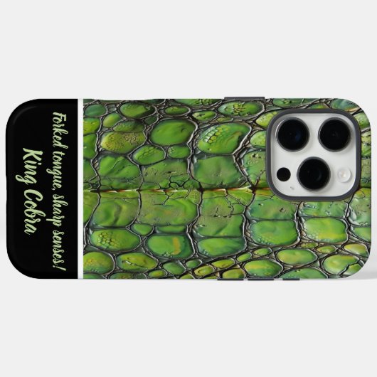 Complexe groene slangenhuidpatronen Case-Mate iPhone case (Achterkant (horizontaal))