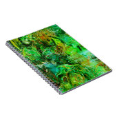 Complexe groene texturen notitieboek (Rechterzijde)