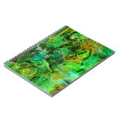 Complexe groene texturen notitieboek (Linkerzijde)