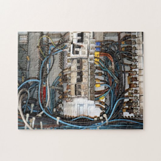 Complexe industriële bedrading puzzel uitdaging (Horizontaal)