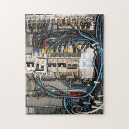 Complexe industriële bedrading puzzel uitdaging